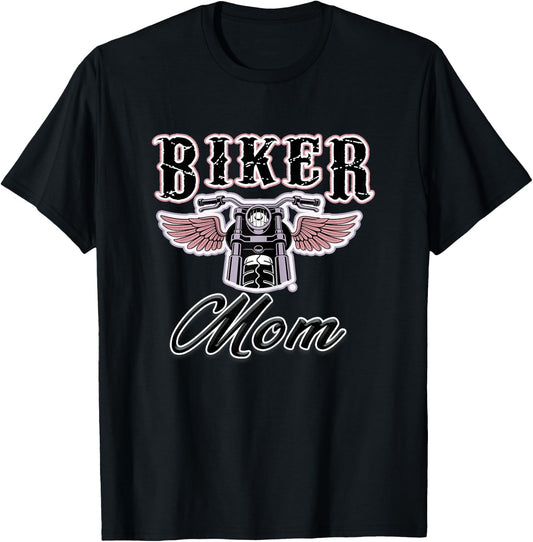 Motorcycle Mom Gift- Biker Mom T-Shirt - T-Shirt | Black