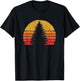 Retro Sun Minimalist Pine Tree Design - Graphic 80's T-Shirt - T-Shirt | Black