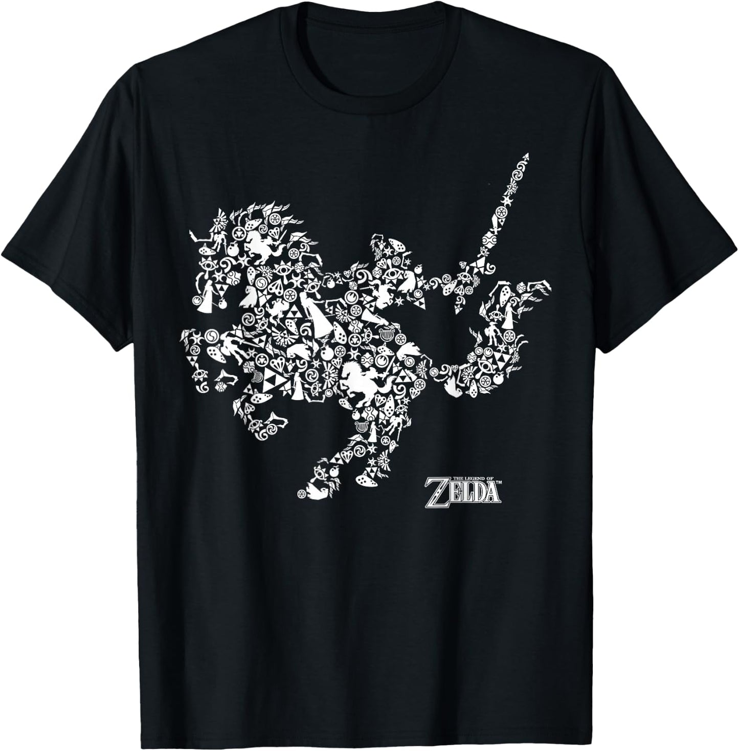 The Legend of Zelda Horse Symbols Graphic T-Shirt - T-Shirt | Black