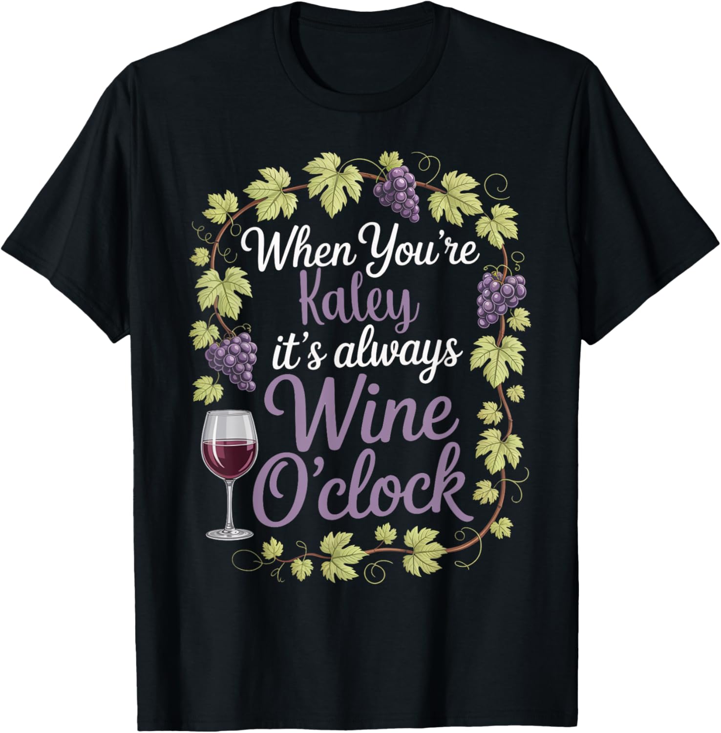 KALEY Personalized Women's Gift Custom KALEY T-Shirt - T-Shirt | Black