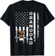 Ice Hockey Granddad America Flag Men Women Christmas Xmas T-Shirt - T-Shirt | Black