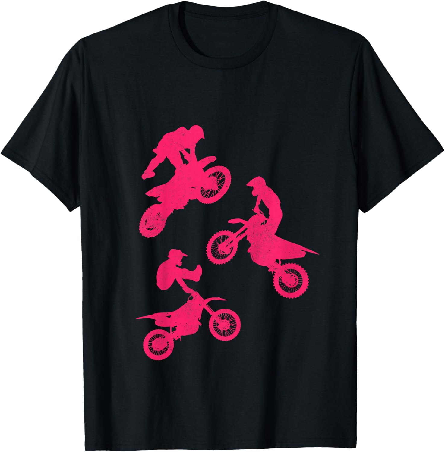 Kids Dirt Bike Shirt for Girls & Toddler Gift Motocross Pink T-Shirt - T-Shirt | Black
