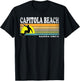Vintage Capitola Beach Santa Cruz Retro California Surfer T-Shirt - T-Shirt | Black