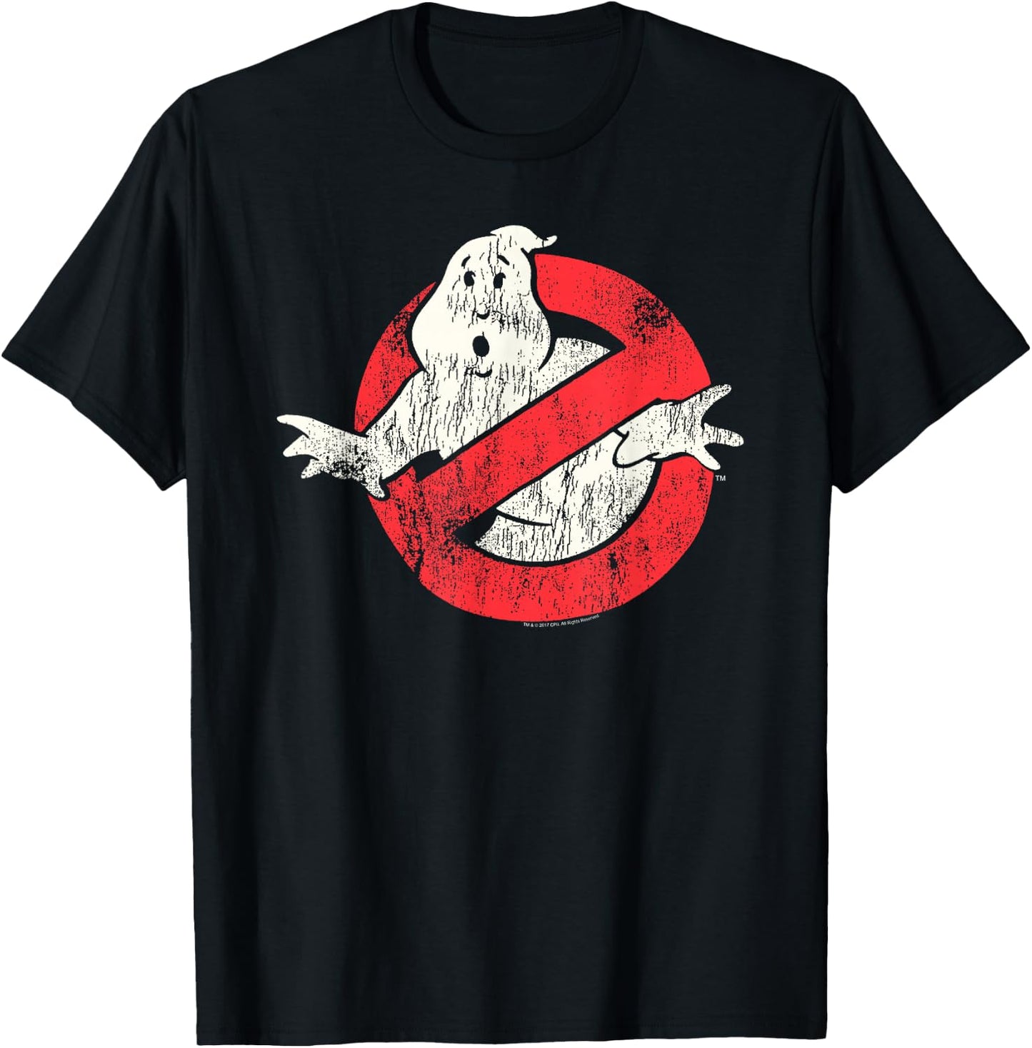 Ghostbusters Vintage Distressed No Ghost Logo Retro Movie T-Shirt - T-Shirt | Black