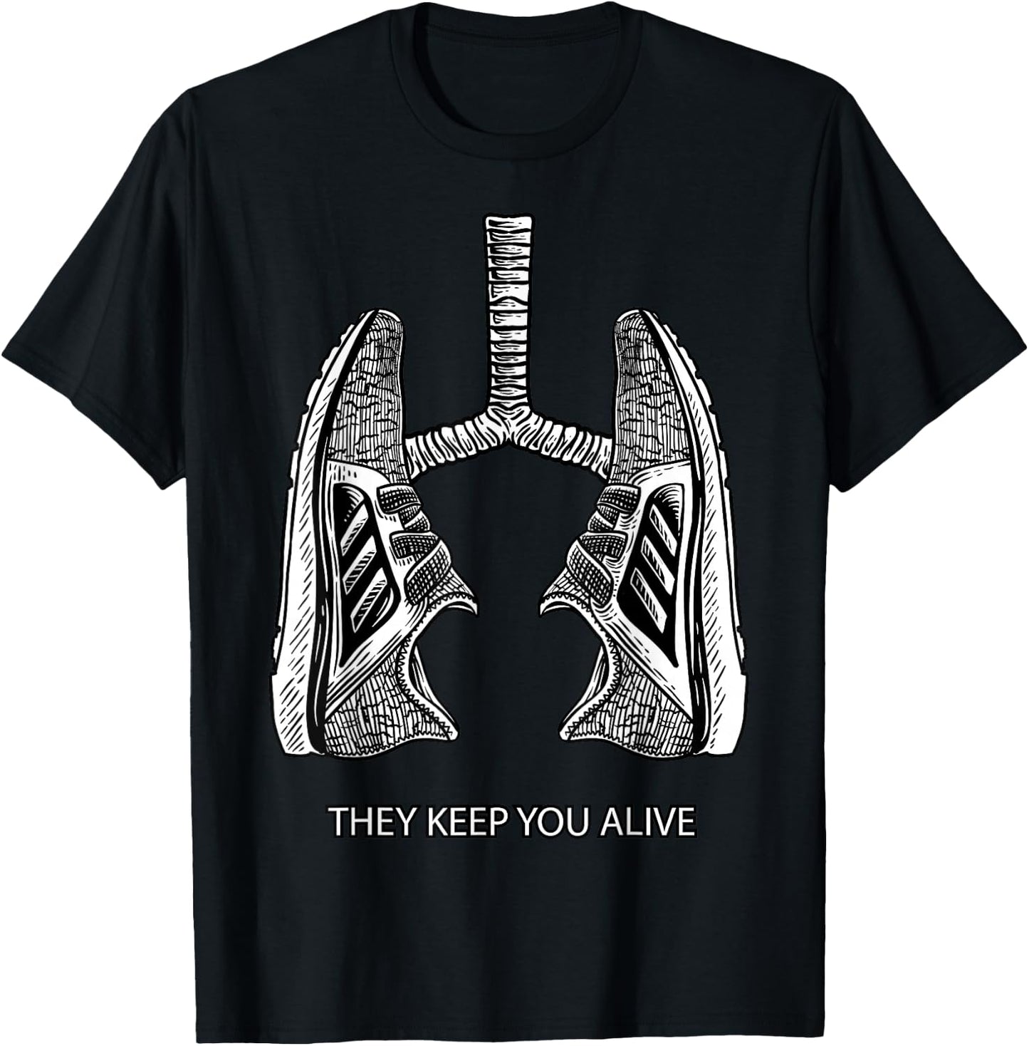 Running They Keep You Alive - Miles Runner Shoes T-Shirt - T-Shirt | Black