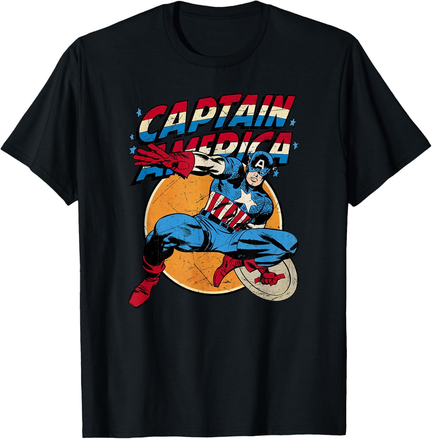 Marvel Avengers Vintage Captain America Avengers Comic Small T-Shirt - T-Shirt | Black