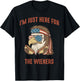 I'm Just Here for The Wieners Mullet Eagle Hot Dogs Funny T-Shirt - T-Shirt | Black