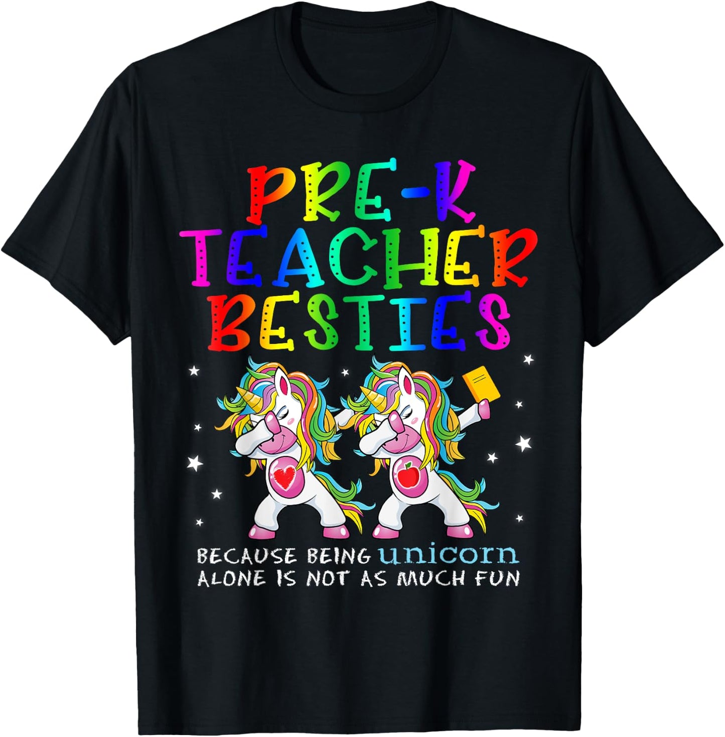 Pre-K Teacher Besties Teacher's Day Best Friend Women T-Shirt - T-Shirt | Black