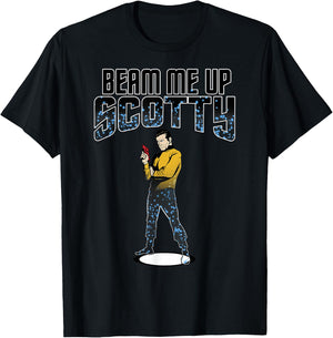 Star Trek The Original Series Beam Me Up Scotty T-Shirt - T-Shirt | Black