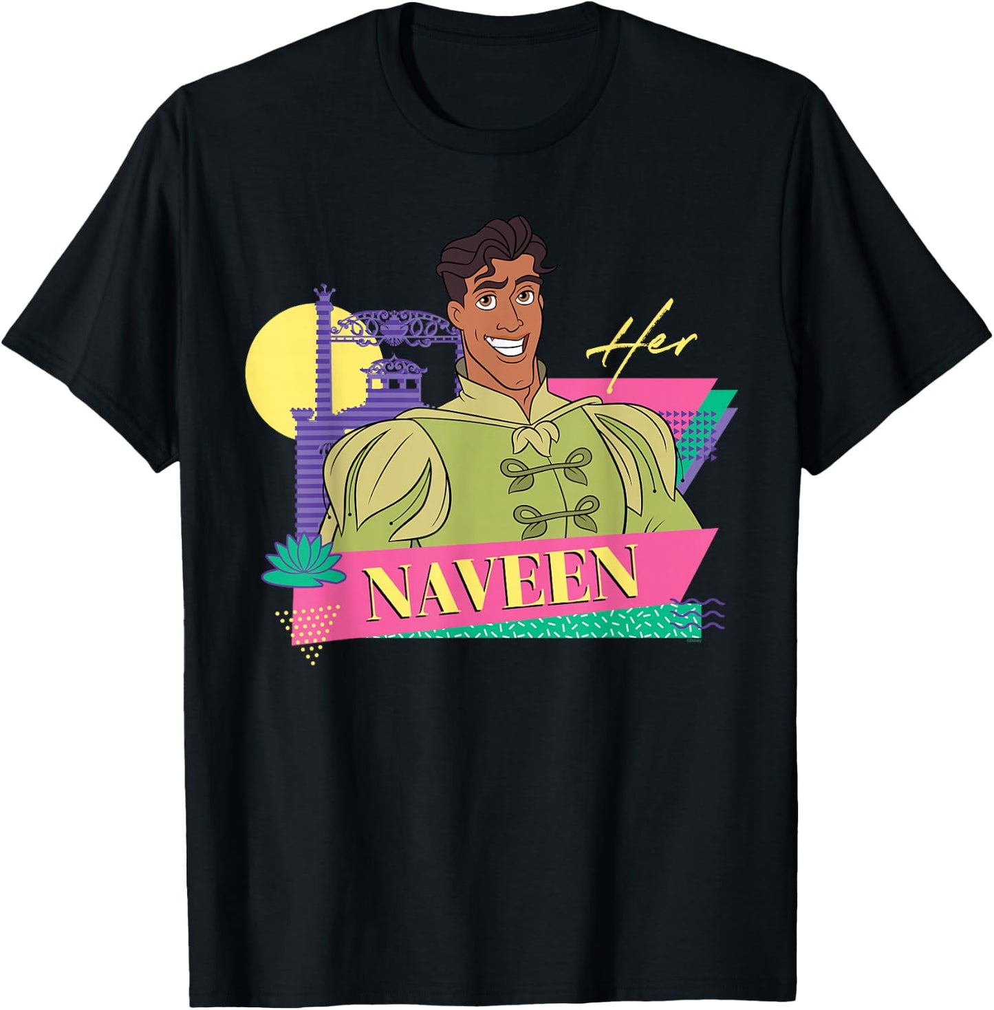 Disney The Princess and The Frog Couples Matching Her Naveen T-Shirt - T-Shirt | Black