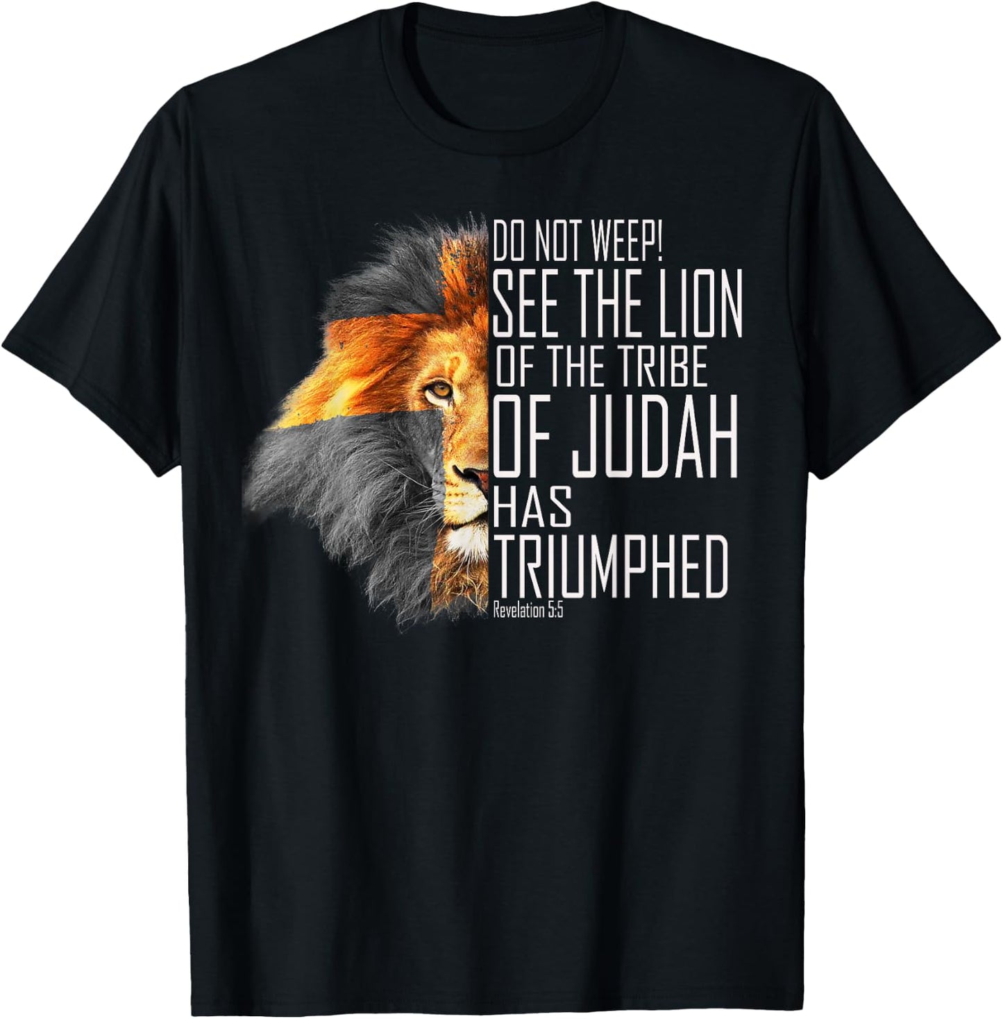 See The Lion of the Tribe of Judah has Triumphed Bible T-Shirt - T-Shirt | Black