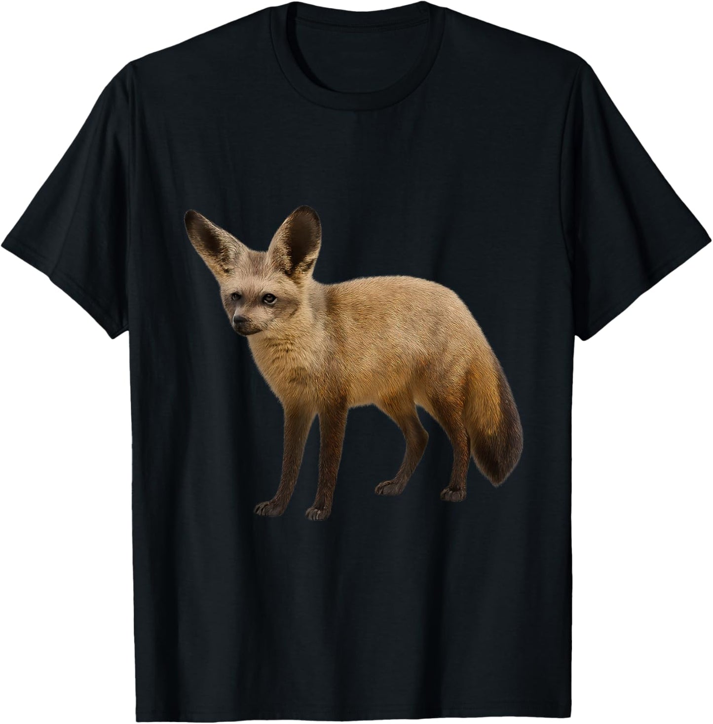 Bat Eared Fox Animal T-Shirt - T-Shirt | Black