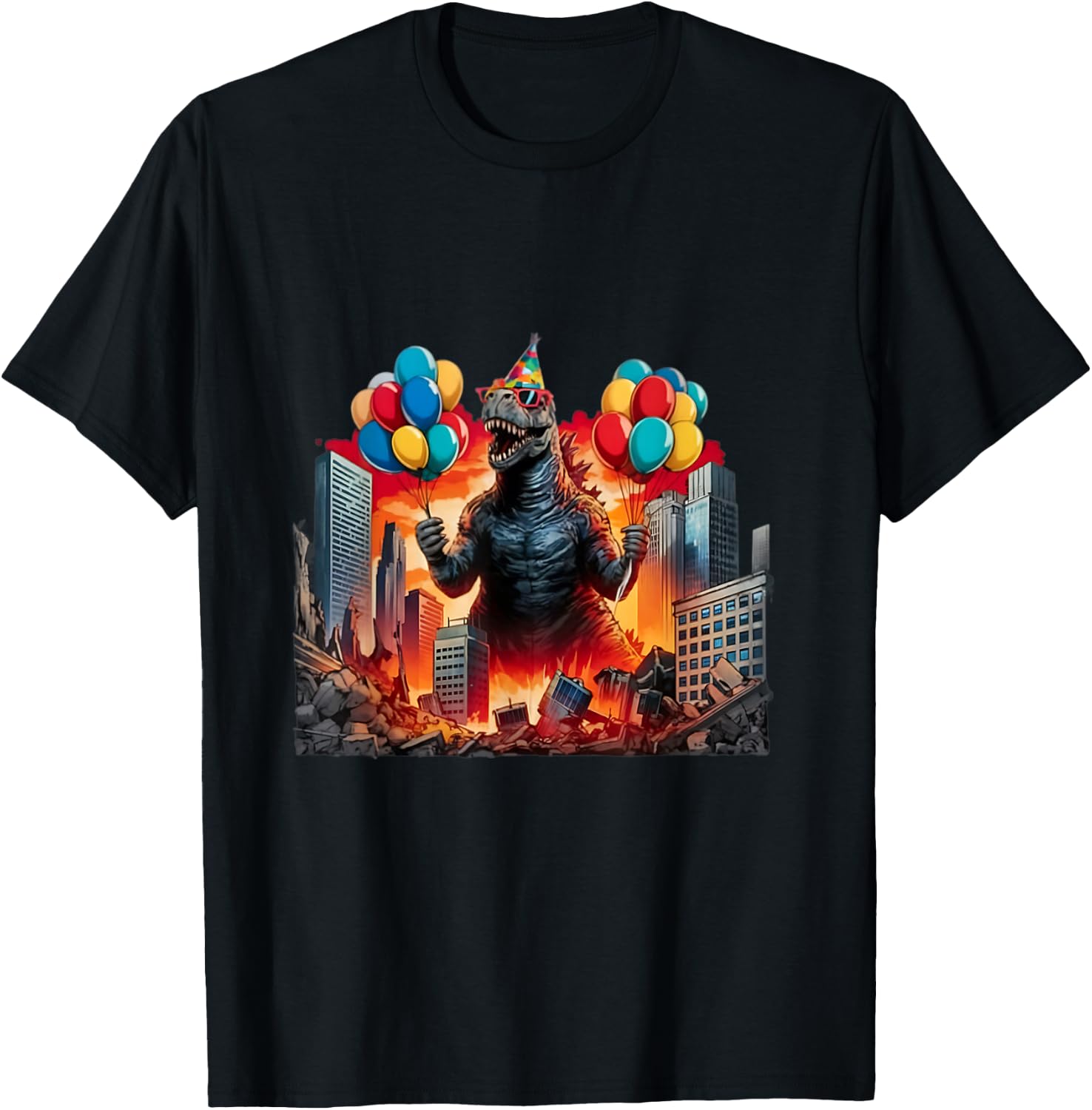 Kaiju Birthday Party Japan Monster Movie Bday Japanese T-Shirt - T-Shirt | Black
