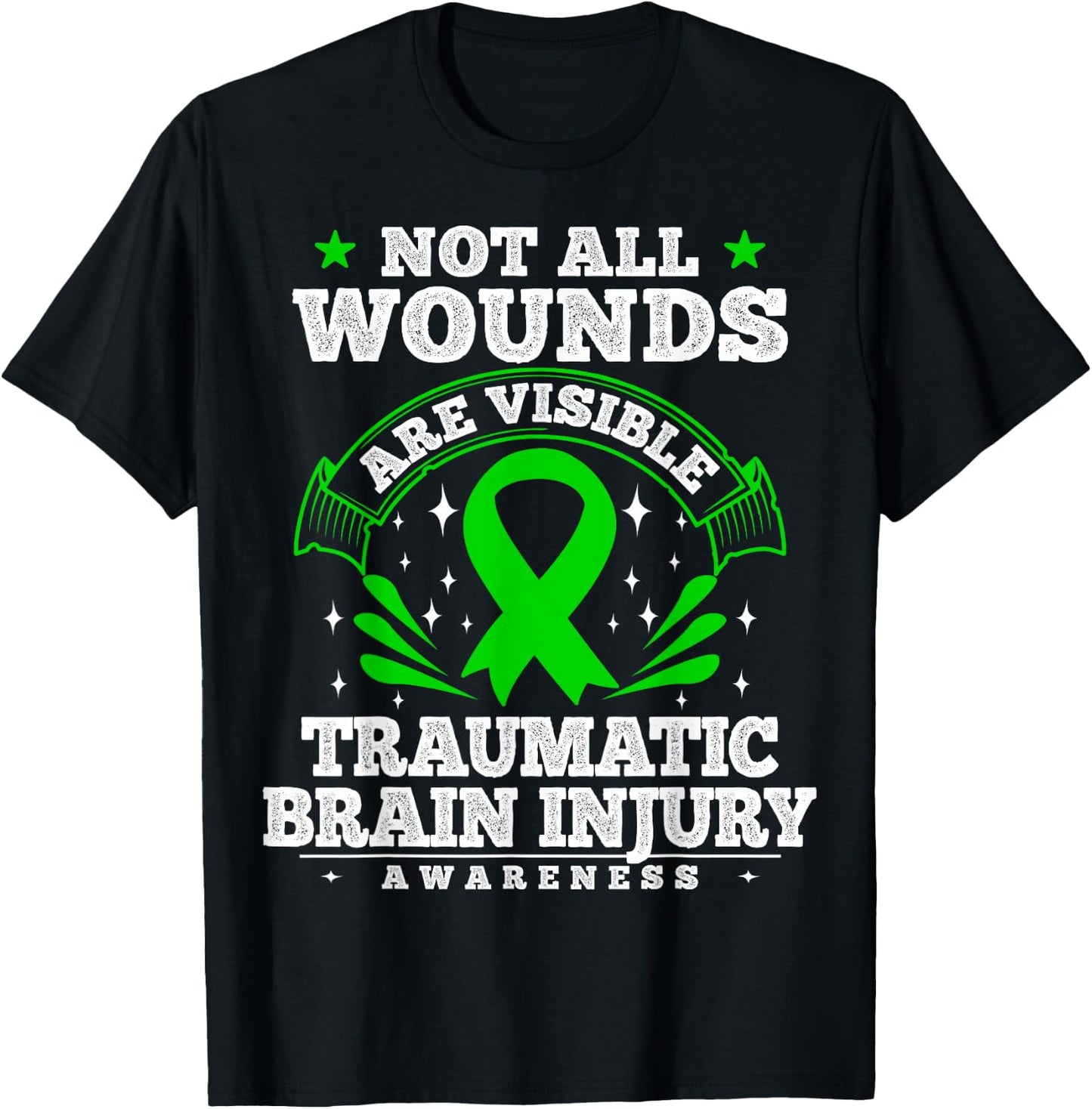Traumatic Brain Injury Survivor - TBI Awareness Ribbon T-Shirt - T-Shirt | Black