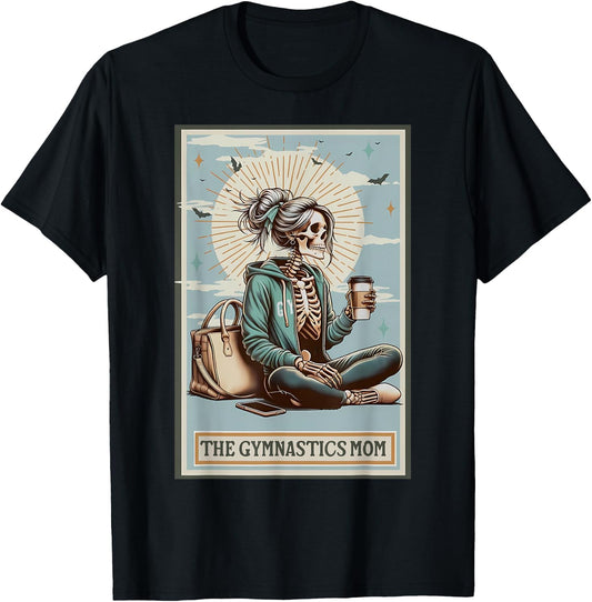 Skeleton Gymnastics Mom Tarot Card Sports Gymnast Women T-Shirt - T-Shirt | Black
