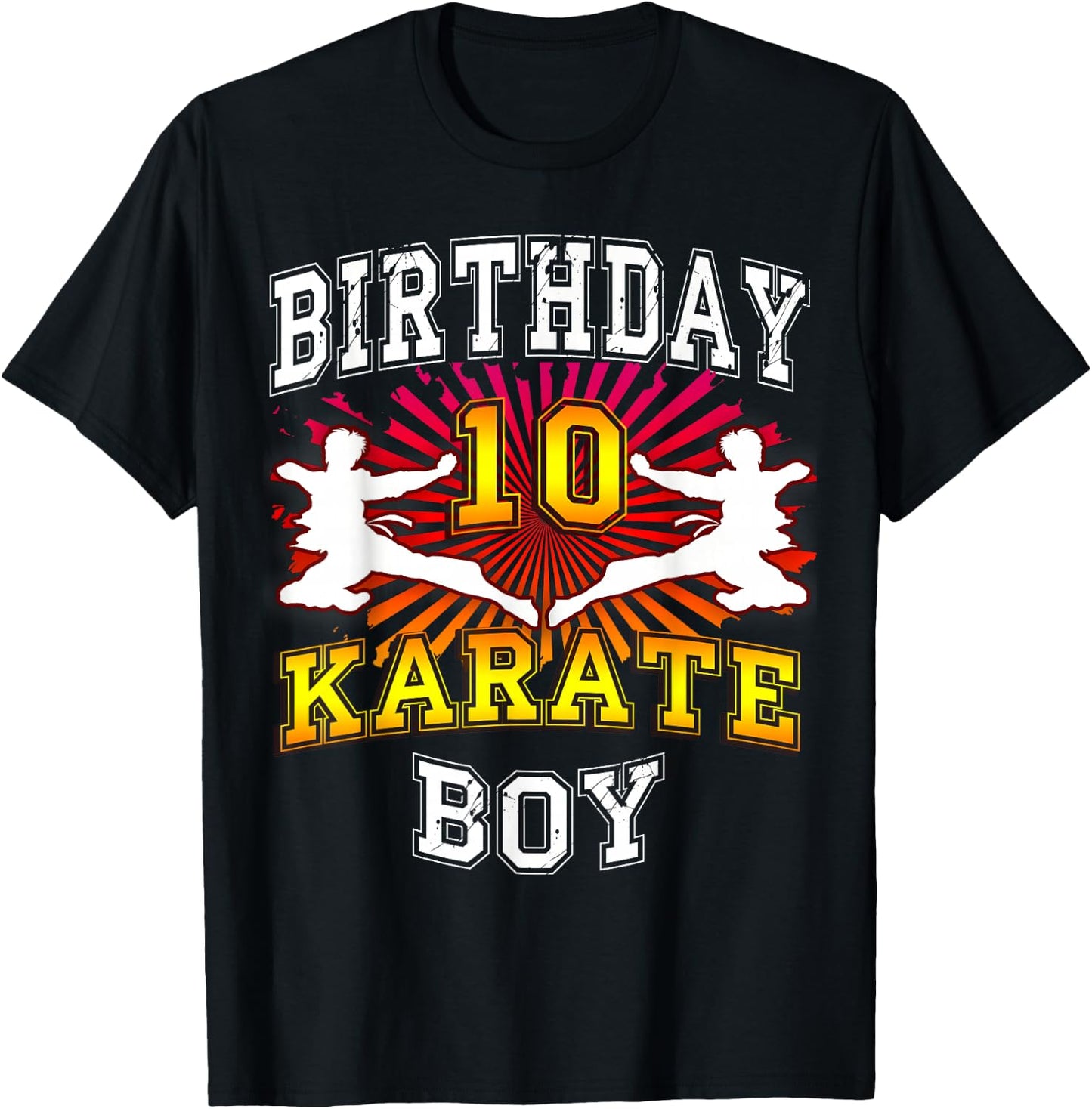 10th Birthday Boy - Karate 10 Year Old Children's Gift T-Shirt - T-Shirt | Black