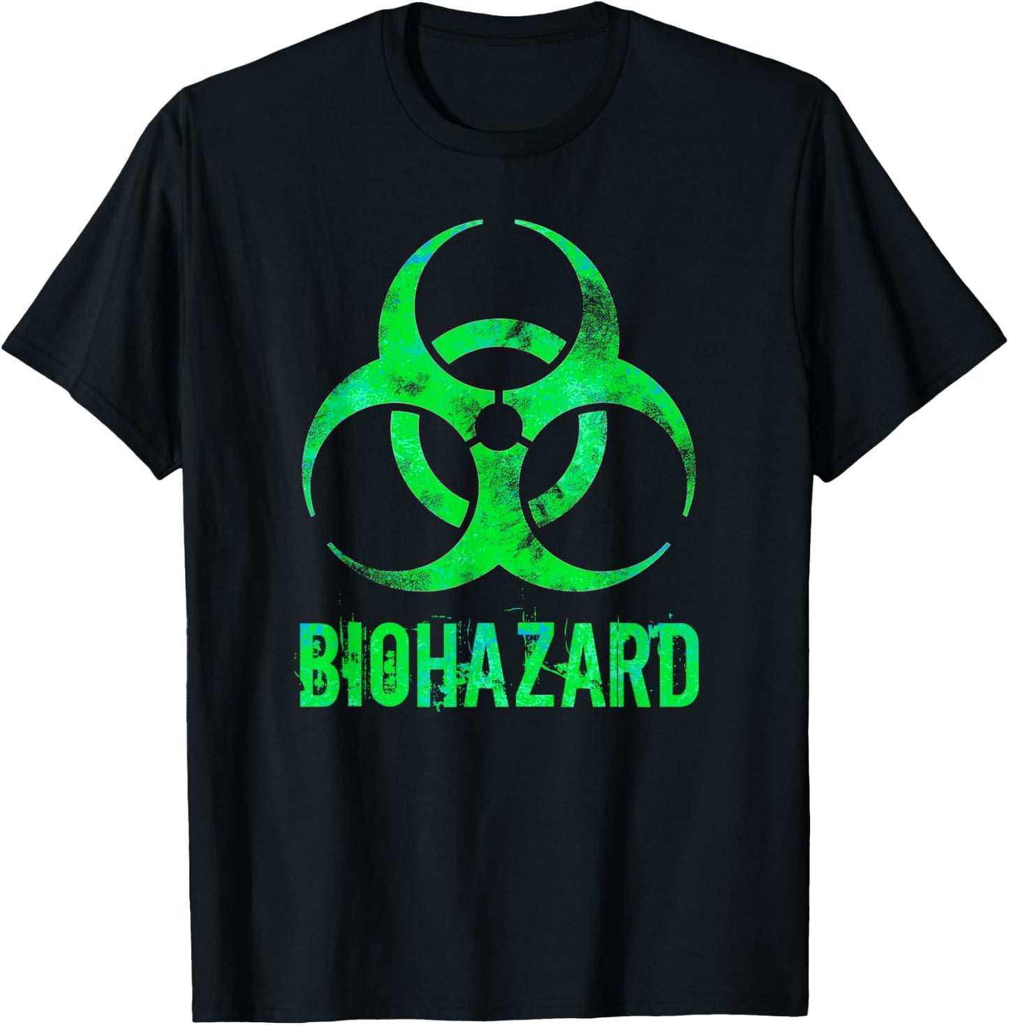 Biohazard Distressed Biology Science Teacher Gift Women Girls Kids T-Shirt - T-Shirt | Black