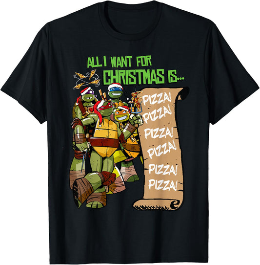 TeenageMutant Ninja Turtles Christmas List T-Shirt - T-Shirt | Black