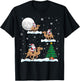 Funny Xmas Lighting Tree Santa Riding Camel Christmas T-Shirt - T-Shirt | Black