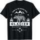 Glacier National Park T Shirt Vintage Montana Bear Men Women T-Shirt - T-Shirt | Black