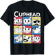 Cuphead Nine Squares of Different Emotions T-Shirt - T-Shirt | Black