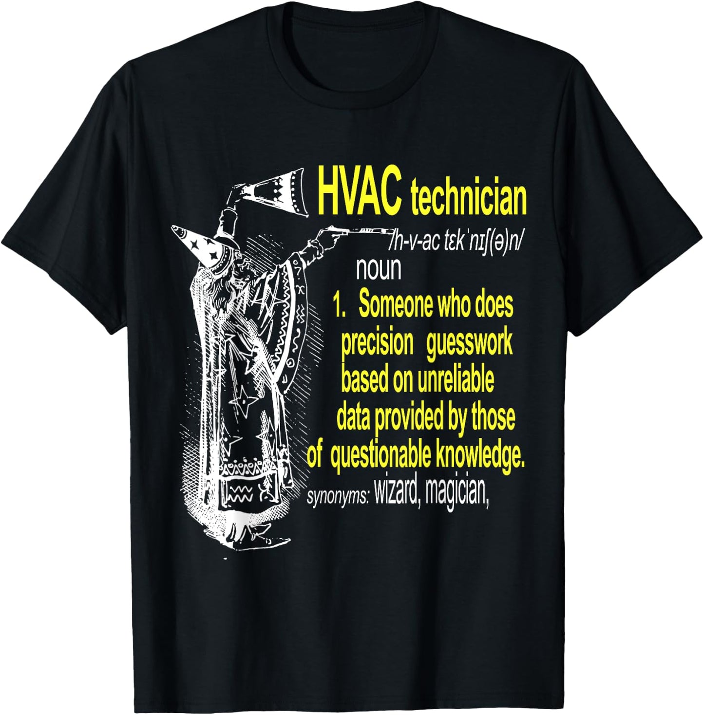 HVAC Technician Funny Definition Air Conditioning T-Shirt - T-Shirt | Black