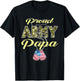Proud Army Papa US Flag Camo Dog Tags Pride Military Grandpa T-Shirt - T-Shirt | Black