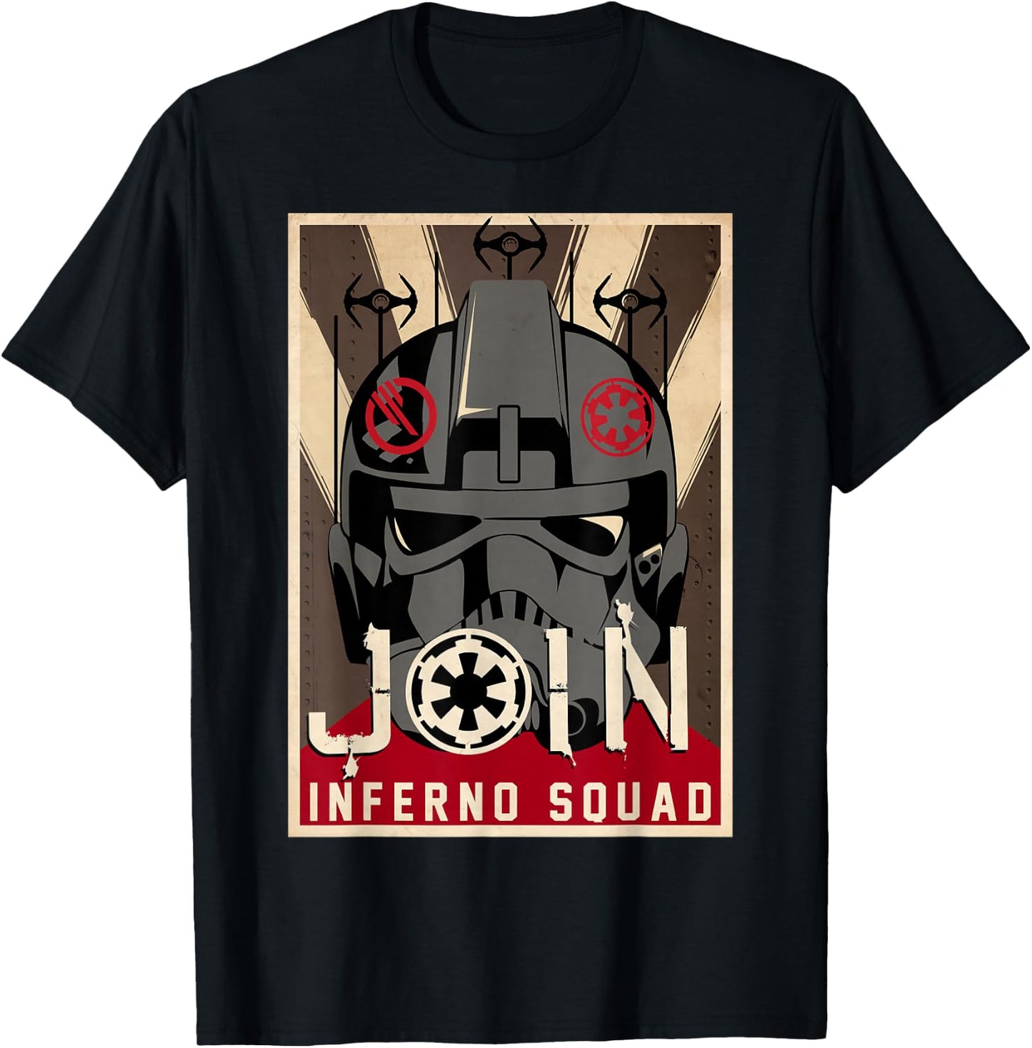 Star Wars Battlefront II Join Inferno Squad Poster T-Shirt - T-Shirt | Black