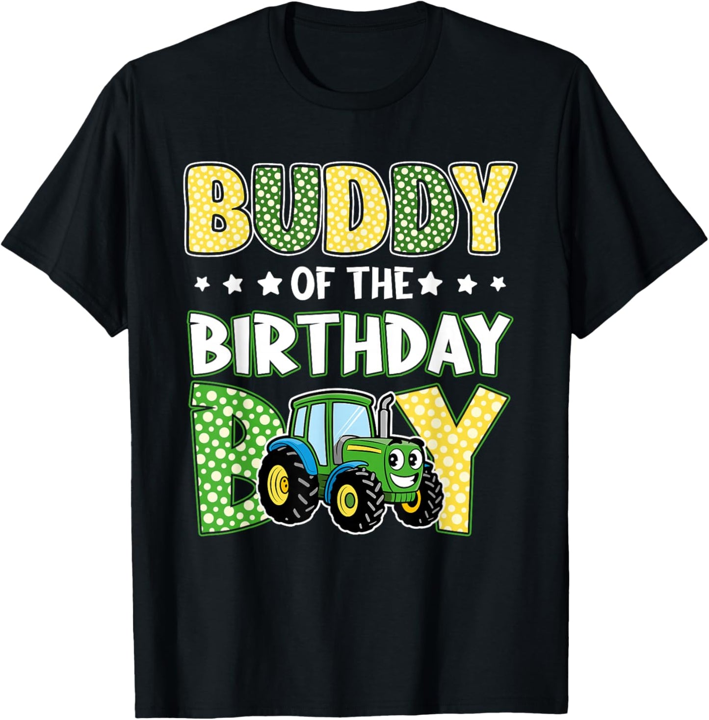 Buddy of The Birthday Boy Tractors Farm Trucks Family T-Shirt - T-Shirt | Black