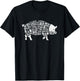 BBQ : Pig Cuts Barbecue and Grilling T-Shirt - T-Shirt | Black