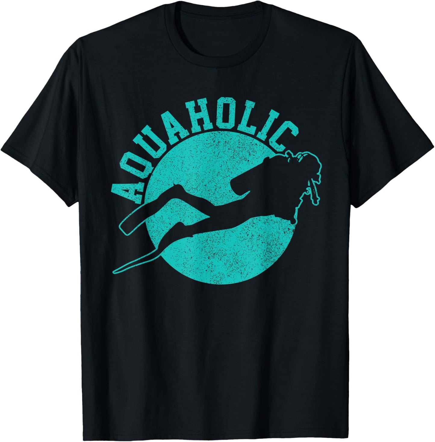 Scuba Diving Aquaholic Funny Scuba Diver Shirt Gift T-Shirt - T-Shirt | Black