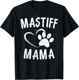 English Mastiff Mama Gift Pet Lover Apparel Dog Mastiffs Mom T-Shirt - T-Shirt | Black