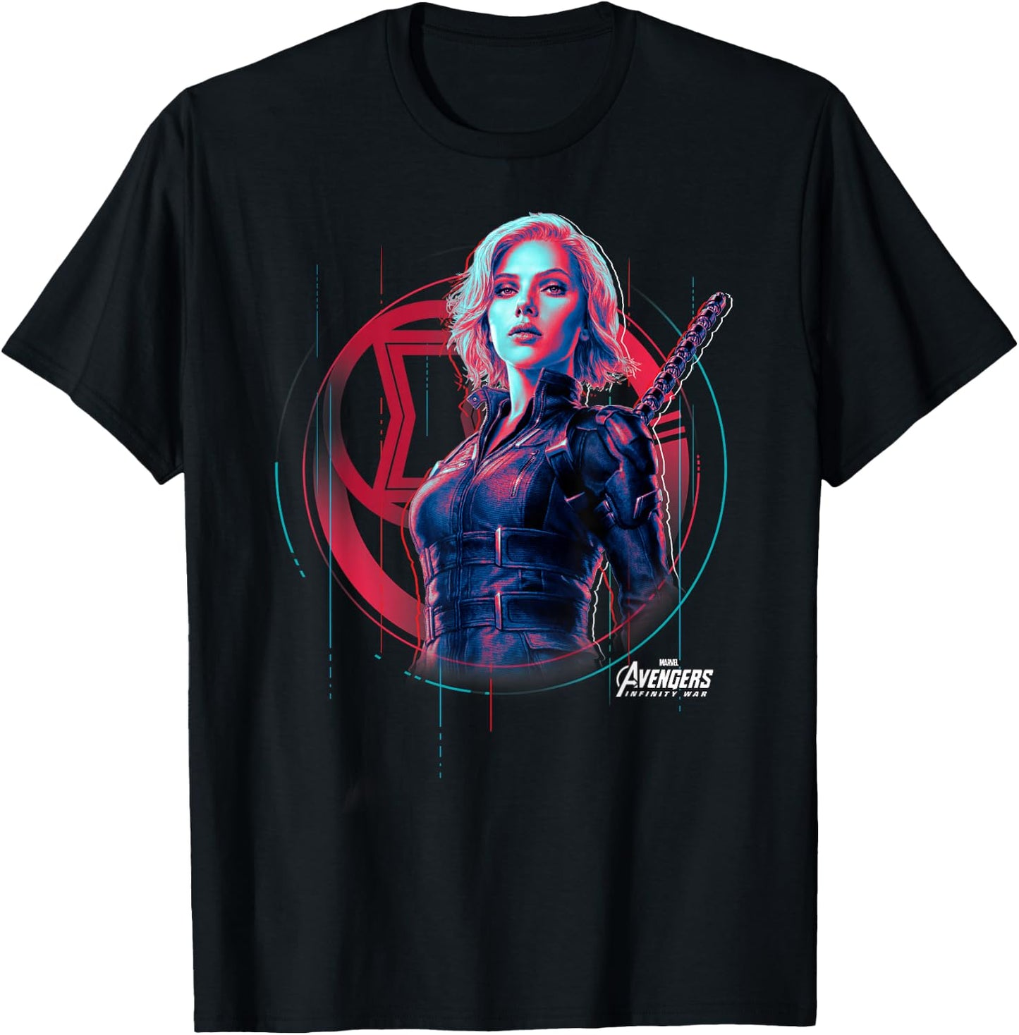 Marvel Infinity War Black Widow Icon Tech Graphic T-Shirt - T-Shirt | Black