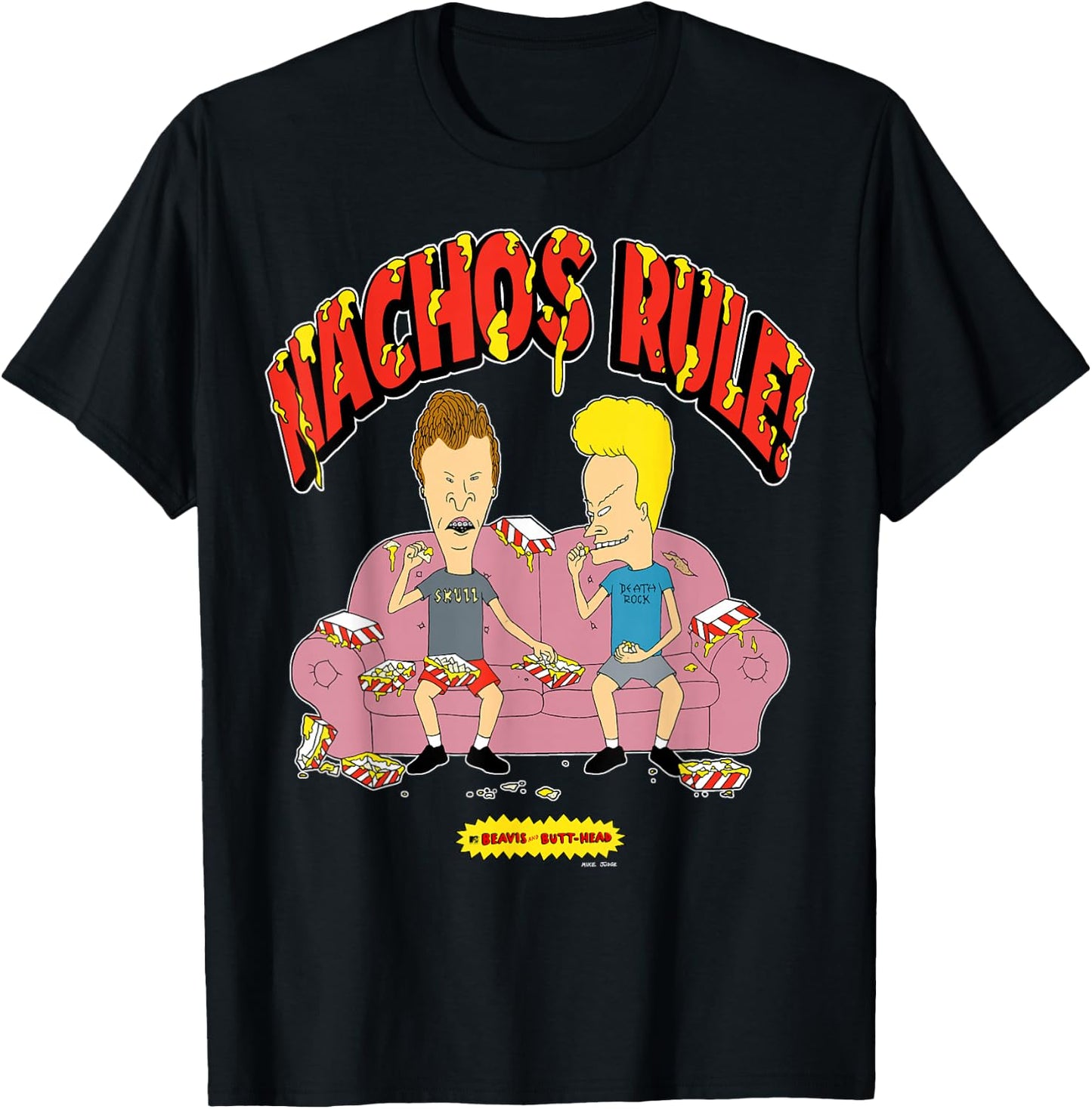 Beavis and Butt-Head Nachos Rule T-Shirt - T-Shirt | Black