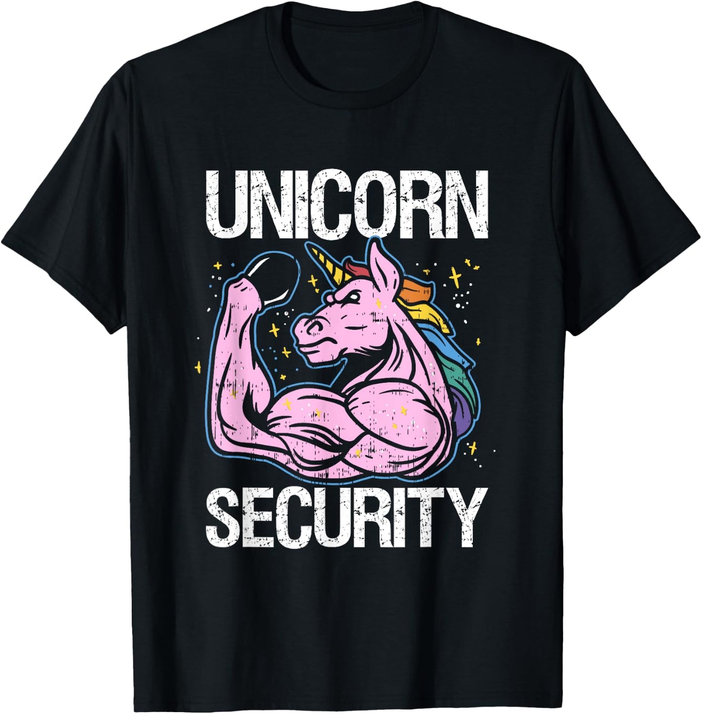 Unicorn Security Funny Costume Police Halloween Dad Men T-Shirt - T-Shirt | Black