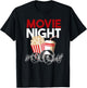 Movie Night Family Popcorn Apparel Gift T-Shirt - T-Shirt | Black