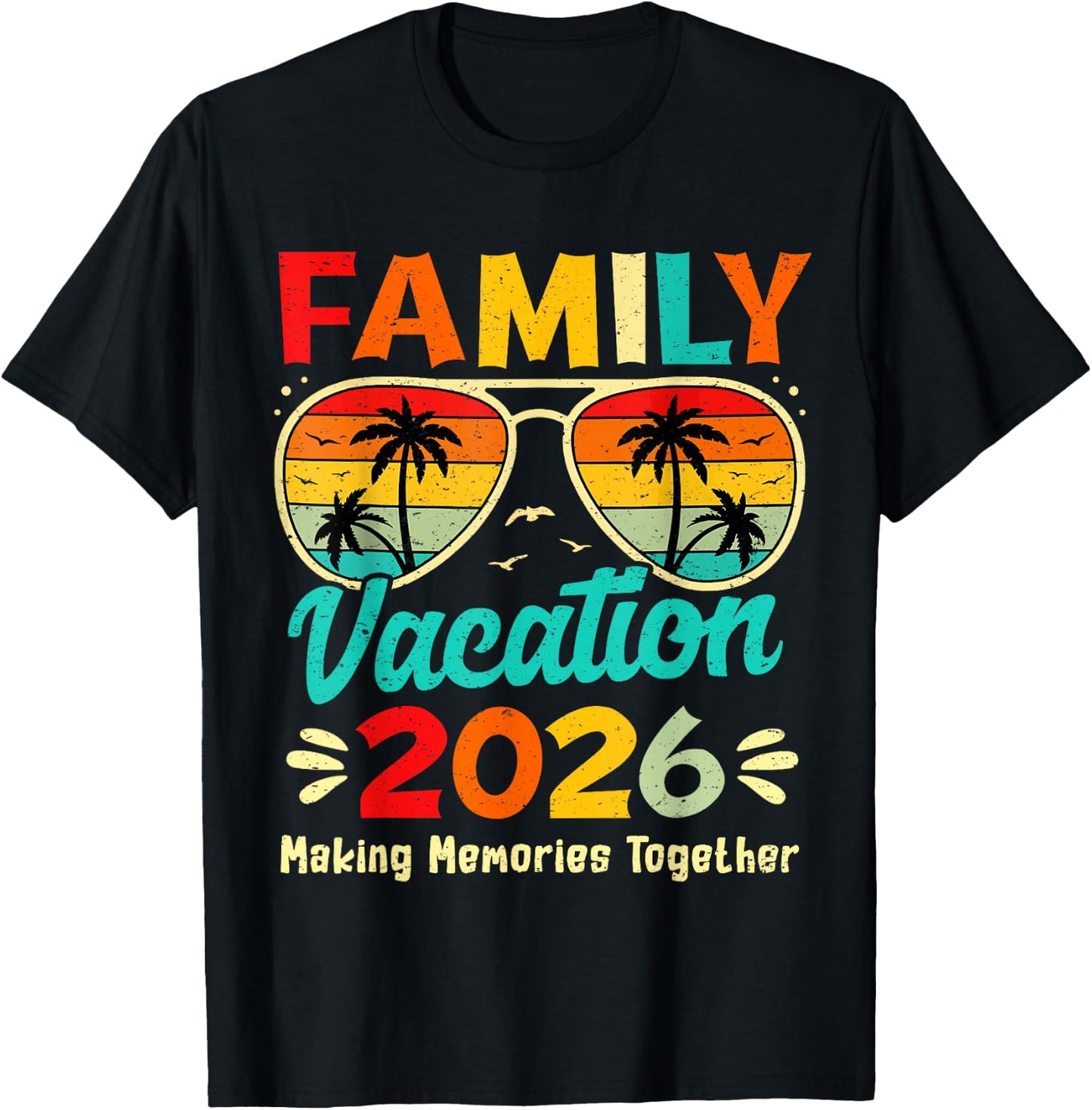 Family Vacation 2026 Beach Matching Summer Vacation 2026 T-Shirt - T-Shirt | Black