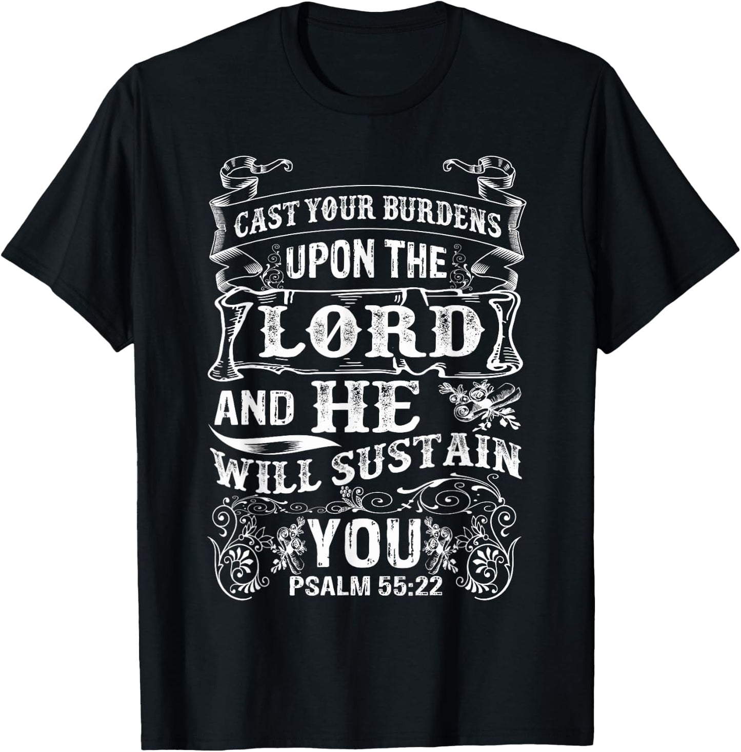 Psalm Shirts For Christian Women, Bible Verse Clothing T-Shirt - T-Shirt | Black