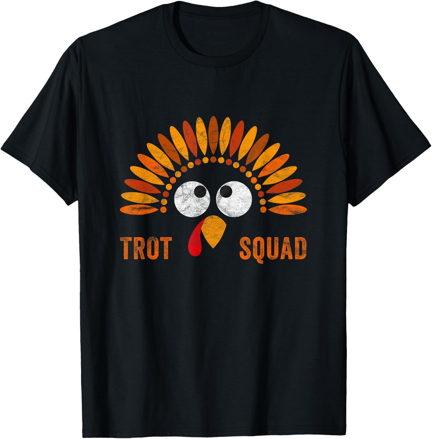 Funny Trot Squad Costume Thanksgiving Running Trukey Trot T-Shirt - T-Shirt | Black
