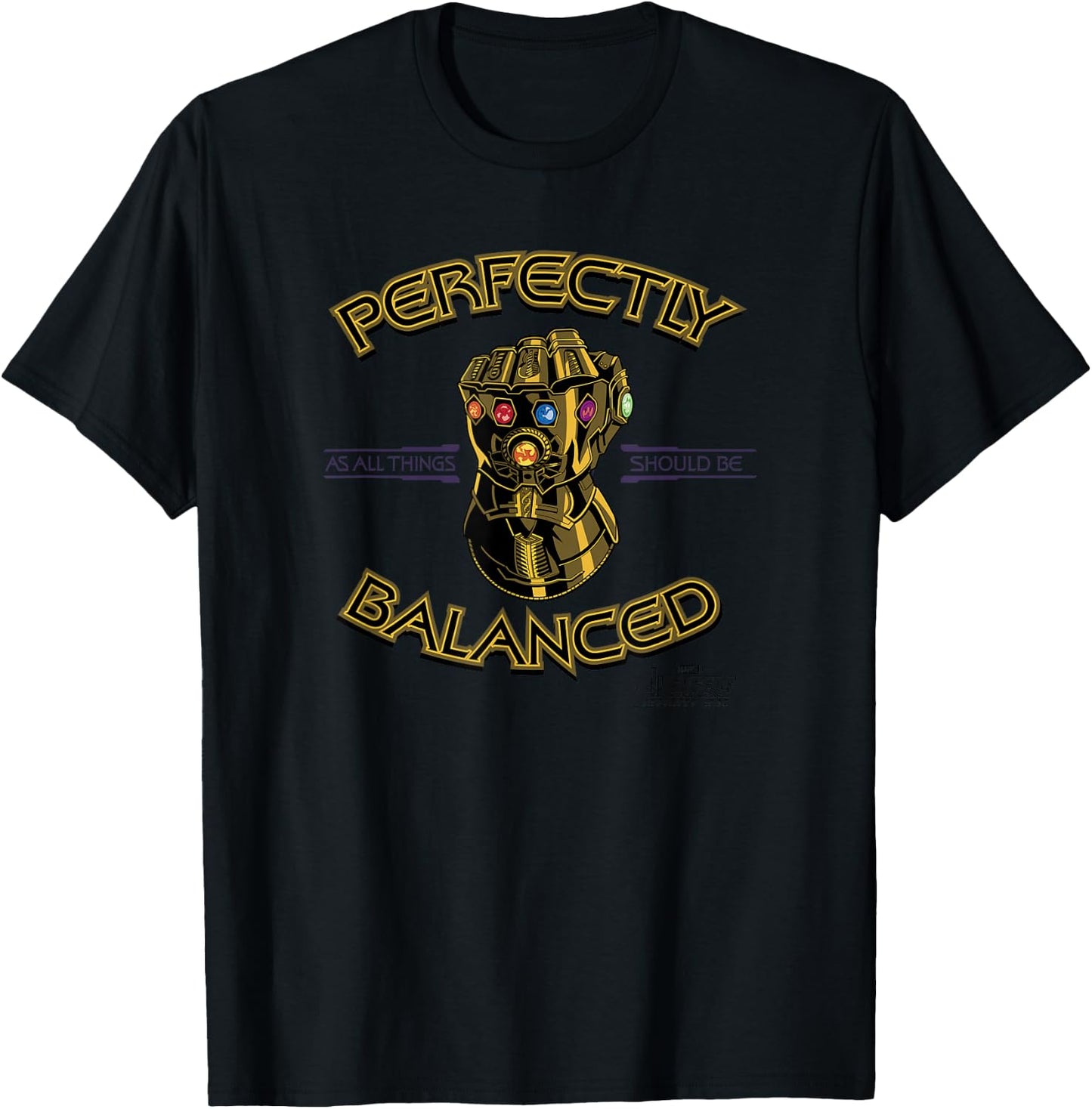 Marvel Avengers Infinity War Balanced Gauntlet T-Shirt - T-Shirt | Black