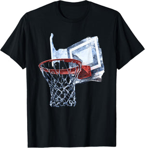 Colorful Basketball Splash Tie Dye Color Splash Basketball T-Shirt - T-Shirt | Black