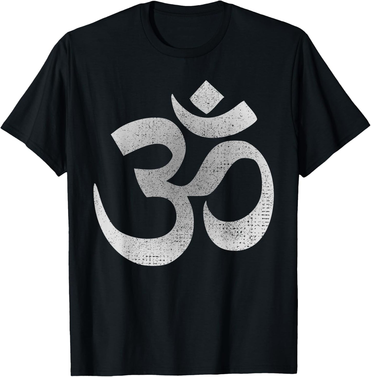 Distressed Om Symbol Namaste yoga spiritual peace Om icon T-Shirt - T-Shirt | Black