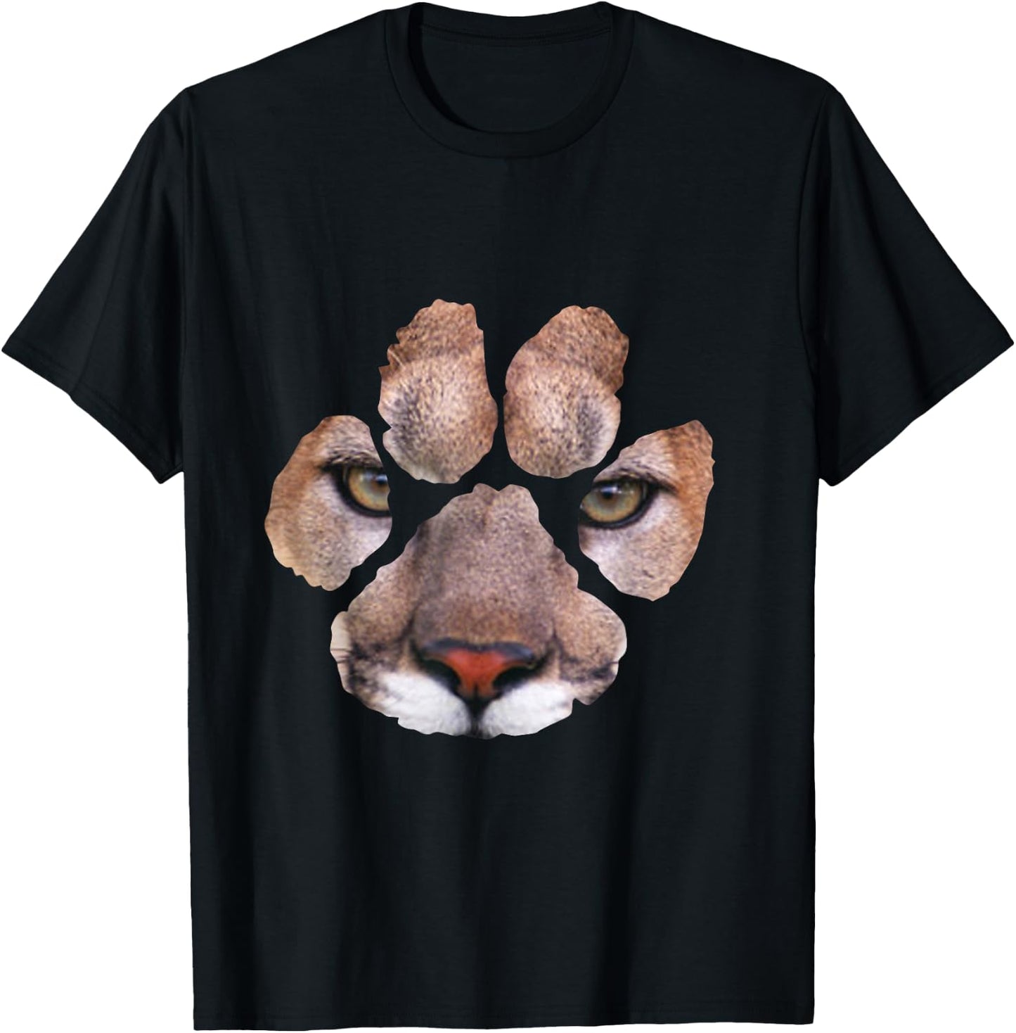Awesome Cougar Paw Print - & & Kids T-Shirt - T-Shirt | Black