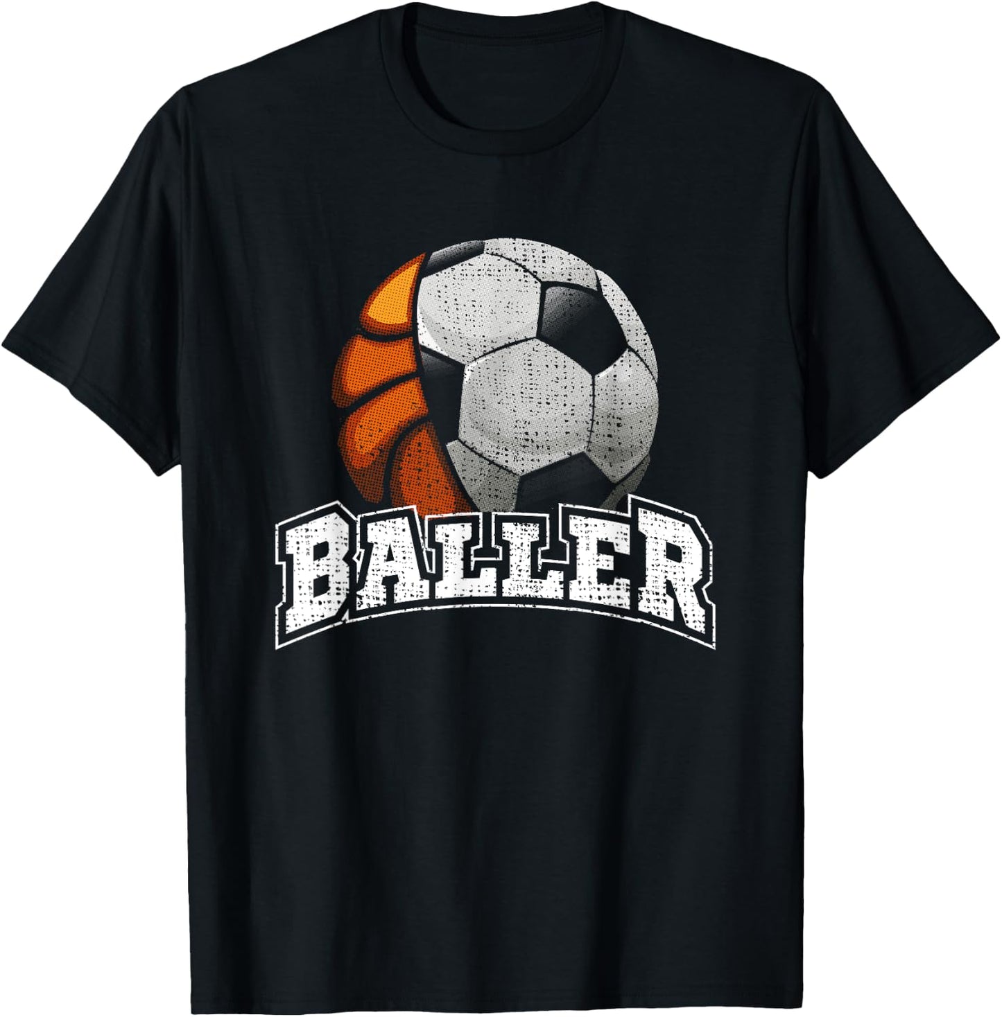 Basketball Soccer Funny T-Shirt - T-Shirt | Black