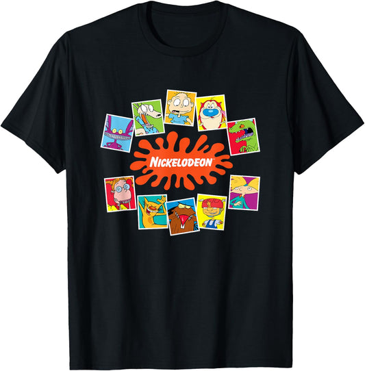 Nickelodeon Made In The 90's Multi Franchise Box Up T-Shirt - T-Shirt | Black