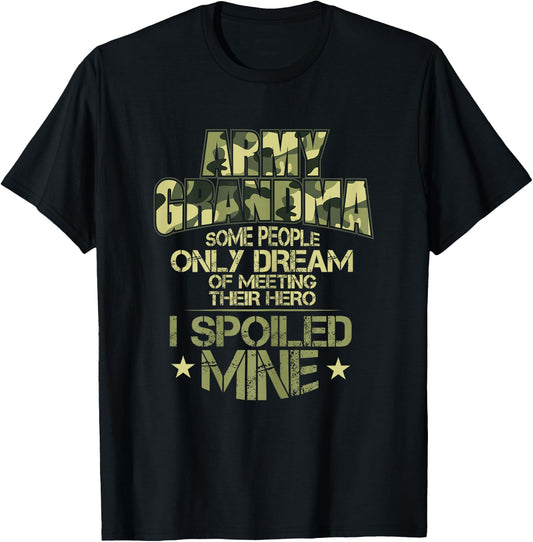 Army Grandma T Shirt For A Proud Military Grandma T-Shirt - T-Shirt | Black