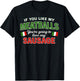 Like My Meatballs Love My Sausage Funny Cooking T-Shirt - T-Shirt | Black