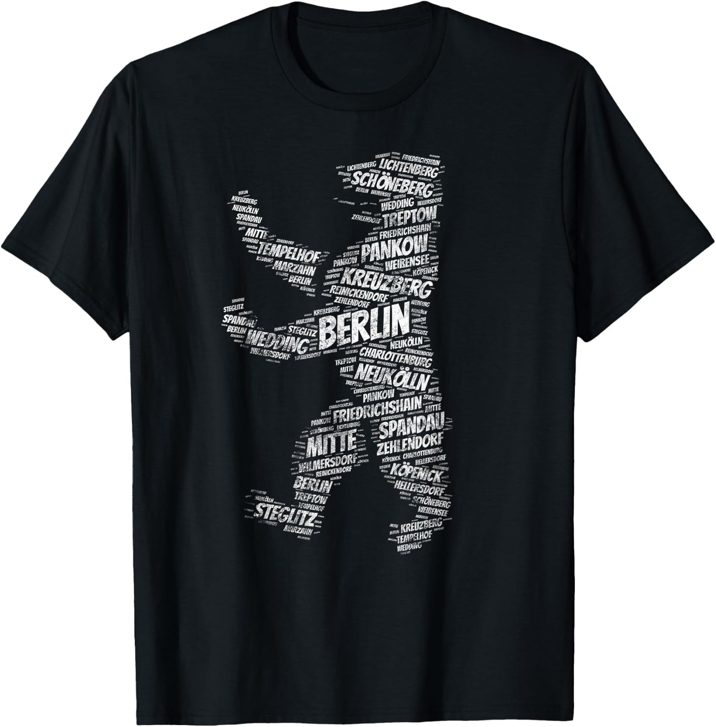 Berlin Bear Landmark City Districts Germany Souvenir T-Shirt - T-Shirt | Black