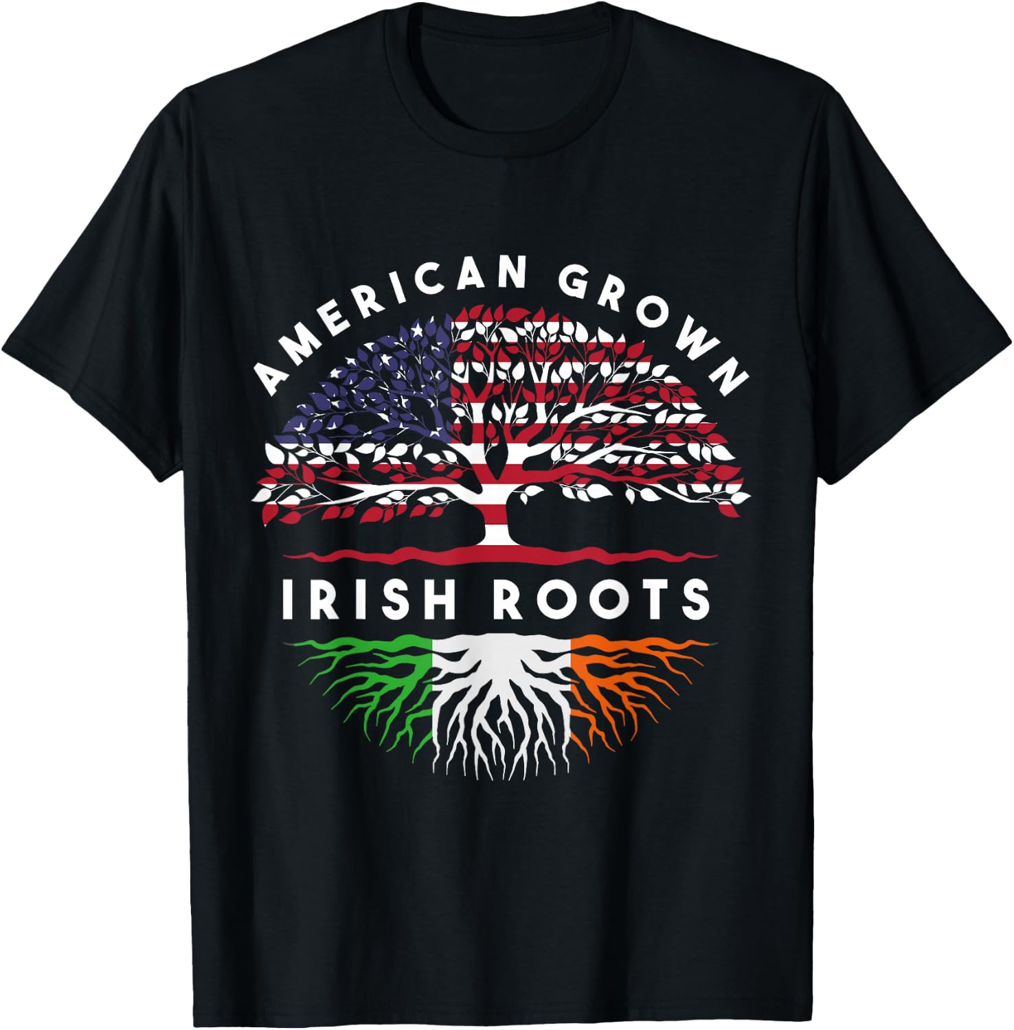 USA Pride Irish Roots Ireland T-Shirt - T-Shirt | Black