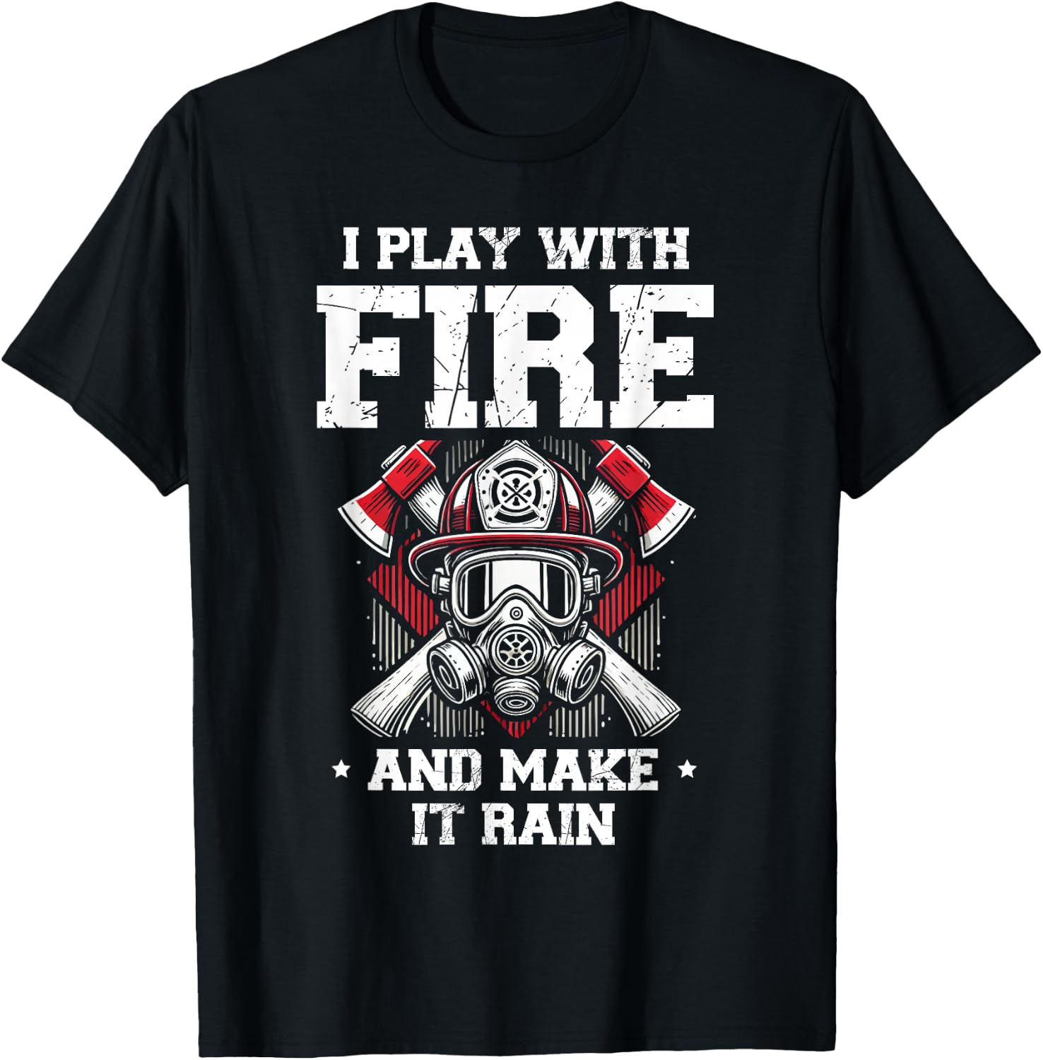 Firefighter Firefighter Funny Design Great Family Flag T-Shirt - T-Shirt | Black